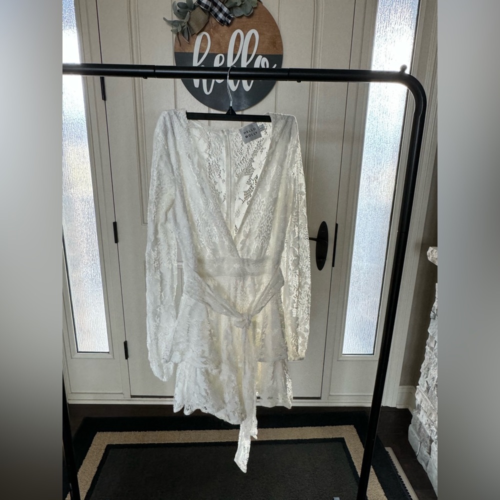white lace romper